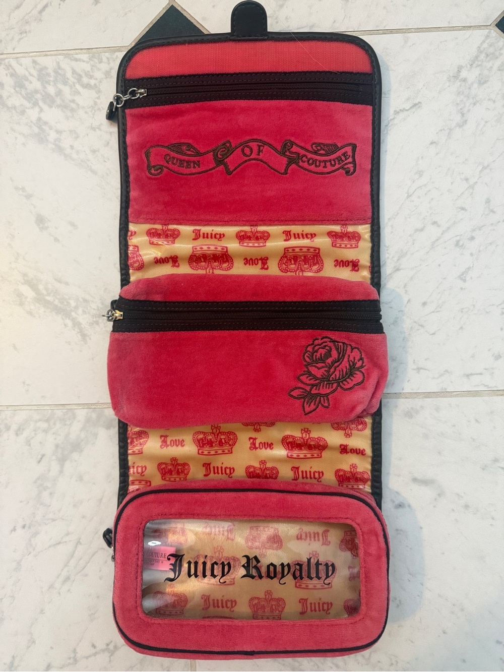 Juicy Couture velour makeup bag